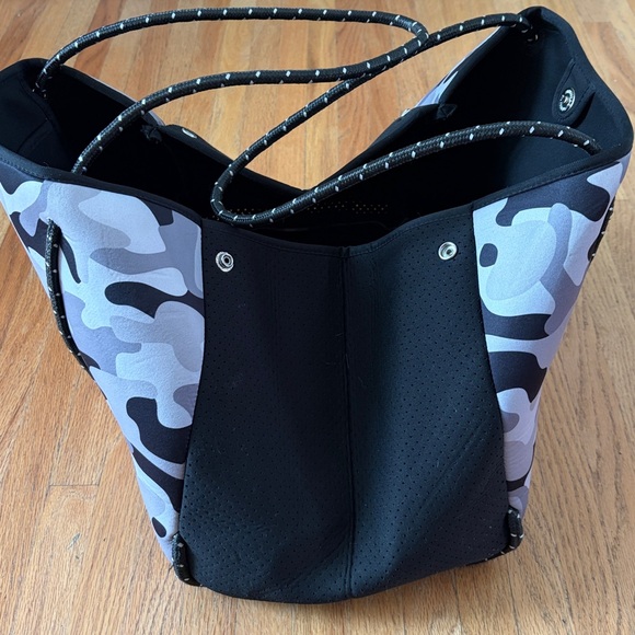 Haute Shore Camouflage Tote Bag with Rainbow Stripe - Picture 5 of 7